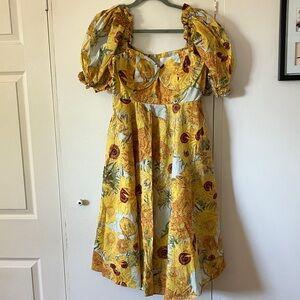 Selkie Sunflower Print Tea Dress XL